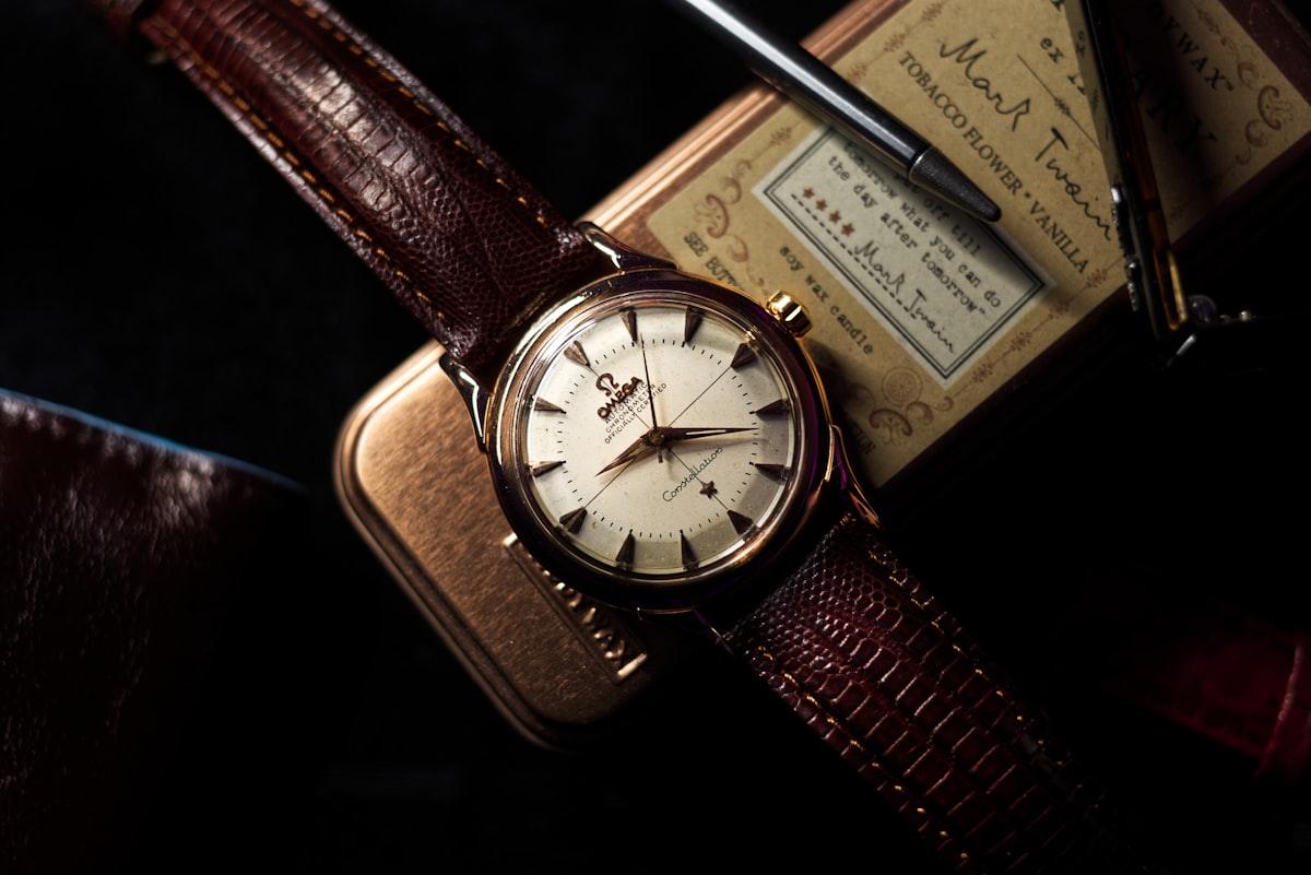 Vintage trench-style wristwatch