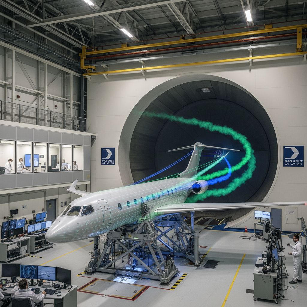 Dassault Falcon 10X wing aerodynamics design