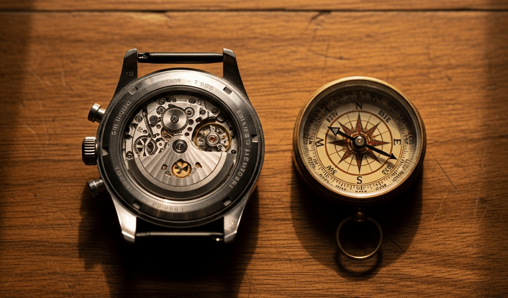 automatic watch movement visible through caseback with small 20260331 132731