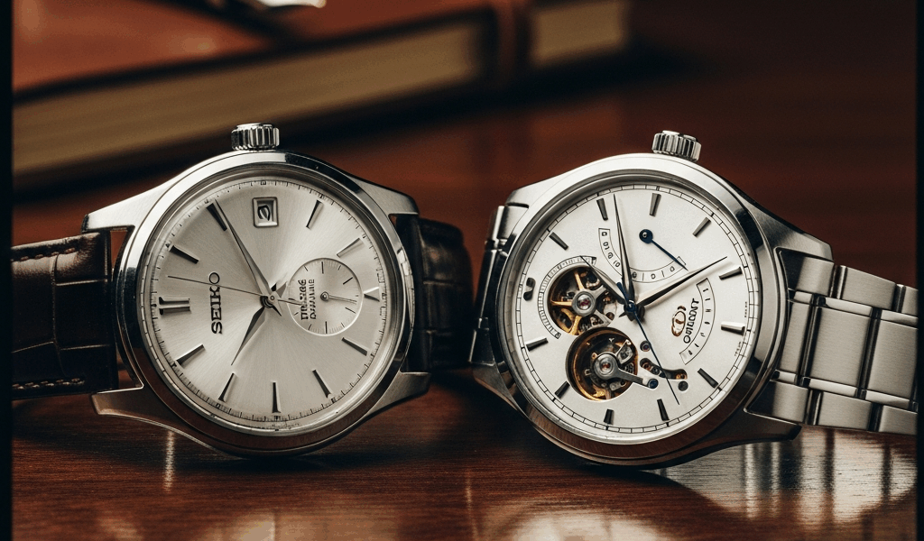 Professional photograph related to: Seiko Presage Cocktail Time vs Orient Star Classic — Japanese Dr