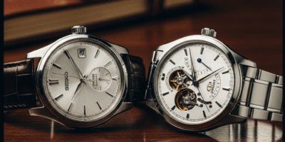 Professional photograph related to: Seiko Presage Cocktail Time vs Orient Star Classic — Japanese Dr